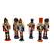 Wizardi 4.92" Multicolor Wooden Nutcracker Figurine Set